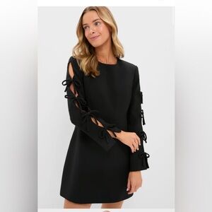 HYACINTH HOUSE Black Bow Sleeve Belinda Mini Dress